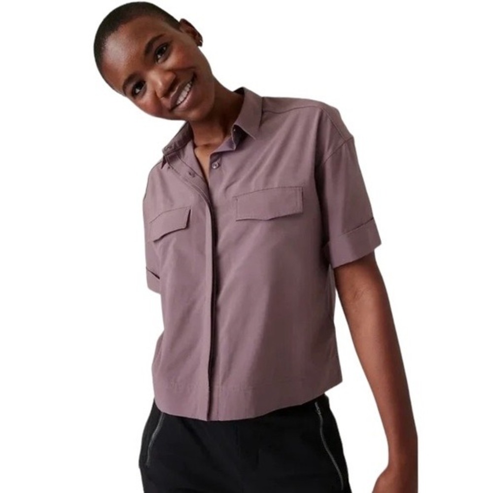 Athleta Women Mauve Hike Packable Shirt SP23 Small